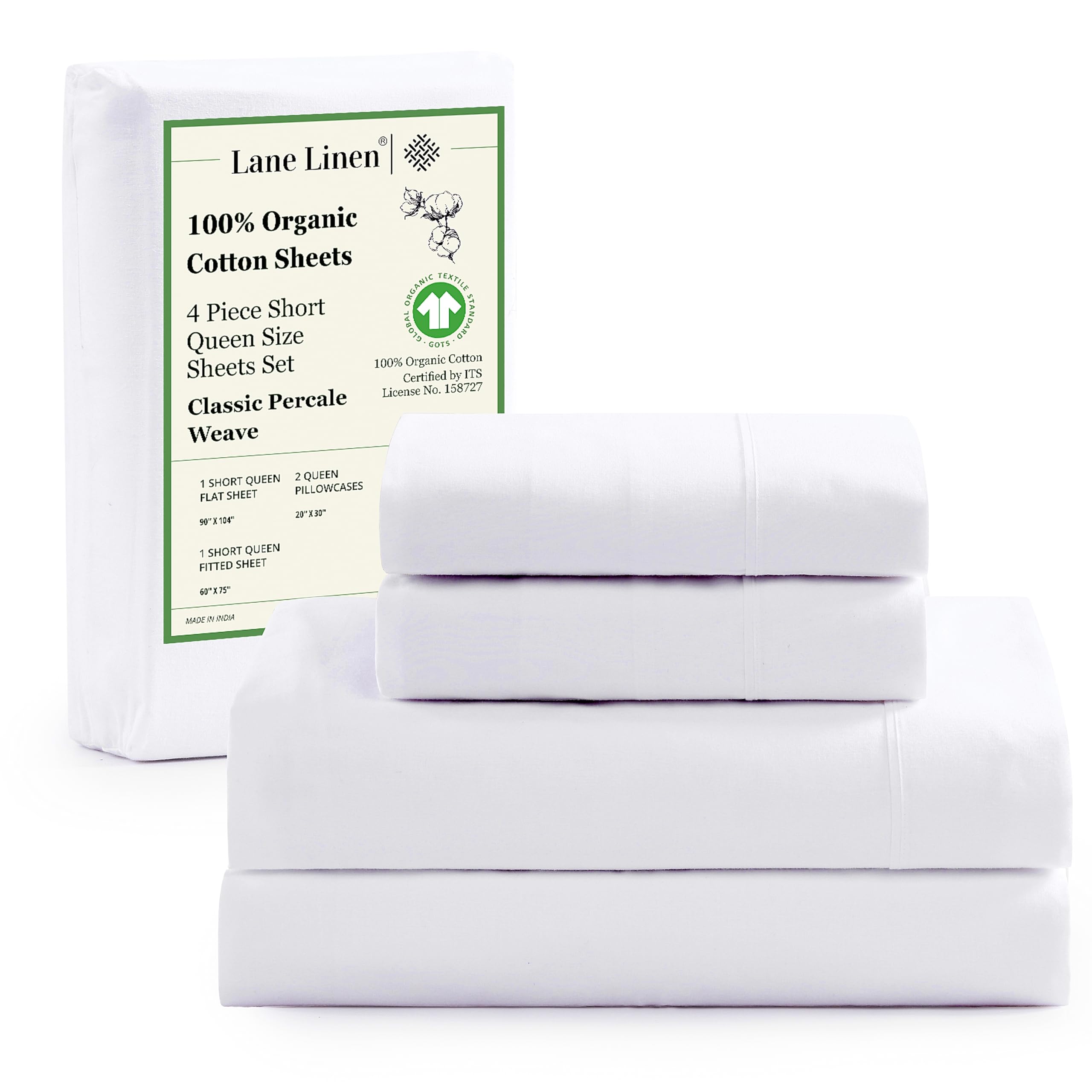 LANE LINEN RV Queen Sheet Set – 100% Organic Cotton, 15 Inch Deep Pocket, 4-Piece Percale Bedding In Charcoal Grey - View #9