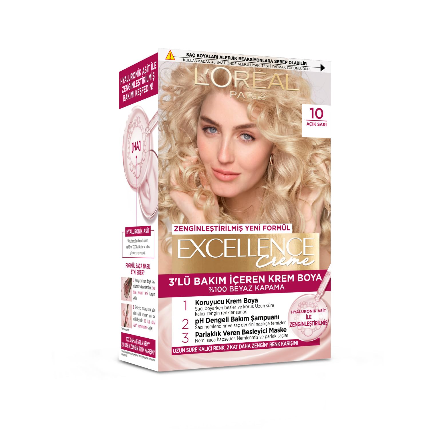 L'Oreal Paris Excellence Creme 10 Açık Sarı Saç Boyası