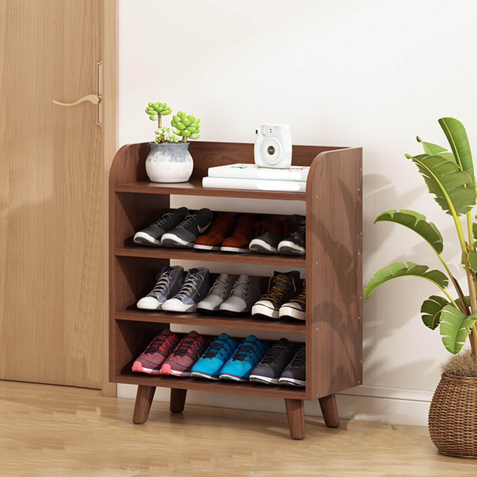 Armoire à chaussures ultra-mince en bois pour une entrée de maison parfaitement ordonnée