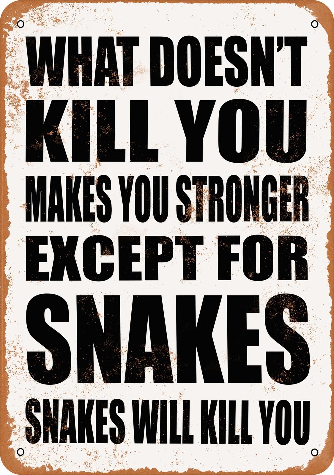 Miaomansenstore Metal Sign - Snakes Will Kill You - Vintage Look Home Decor