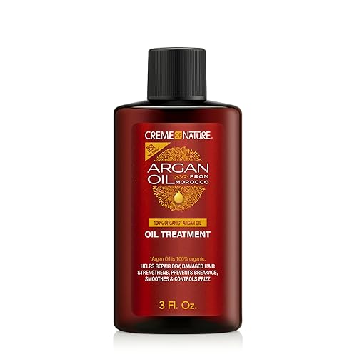 Tratamiento de aceite de argán por Creme of Nature ayuda a reparar el cabello seco dañado evita roturas antiencrespamiento 3 onzas líquidas