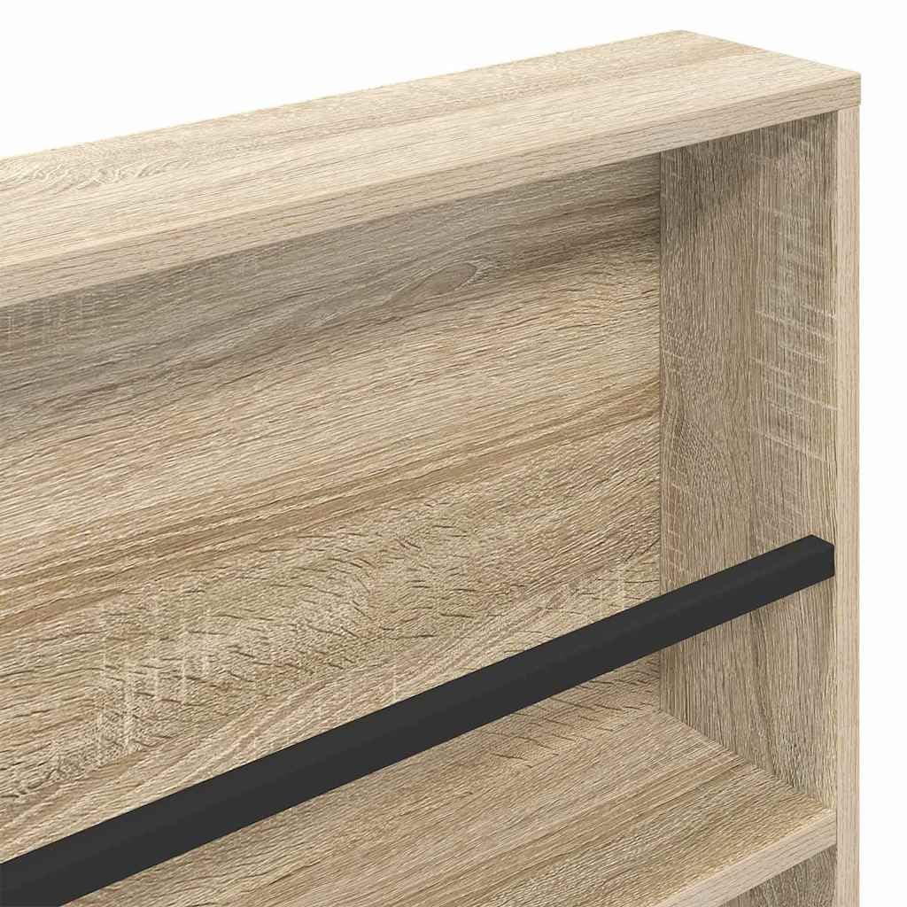Générique 2-częściowy nowoczesny stojak na czasopisma ścienny, drewniany regał na czasopisma inżynieryjne dąb Sonoma 100x12x70 cm, designerski stojak na czasopisma do salonu i biura