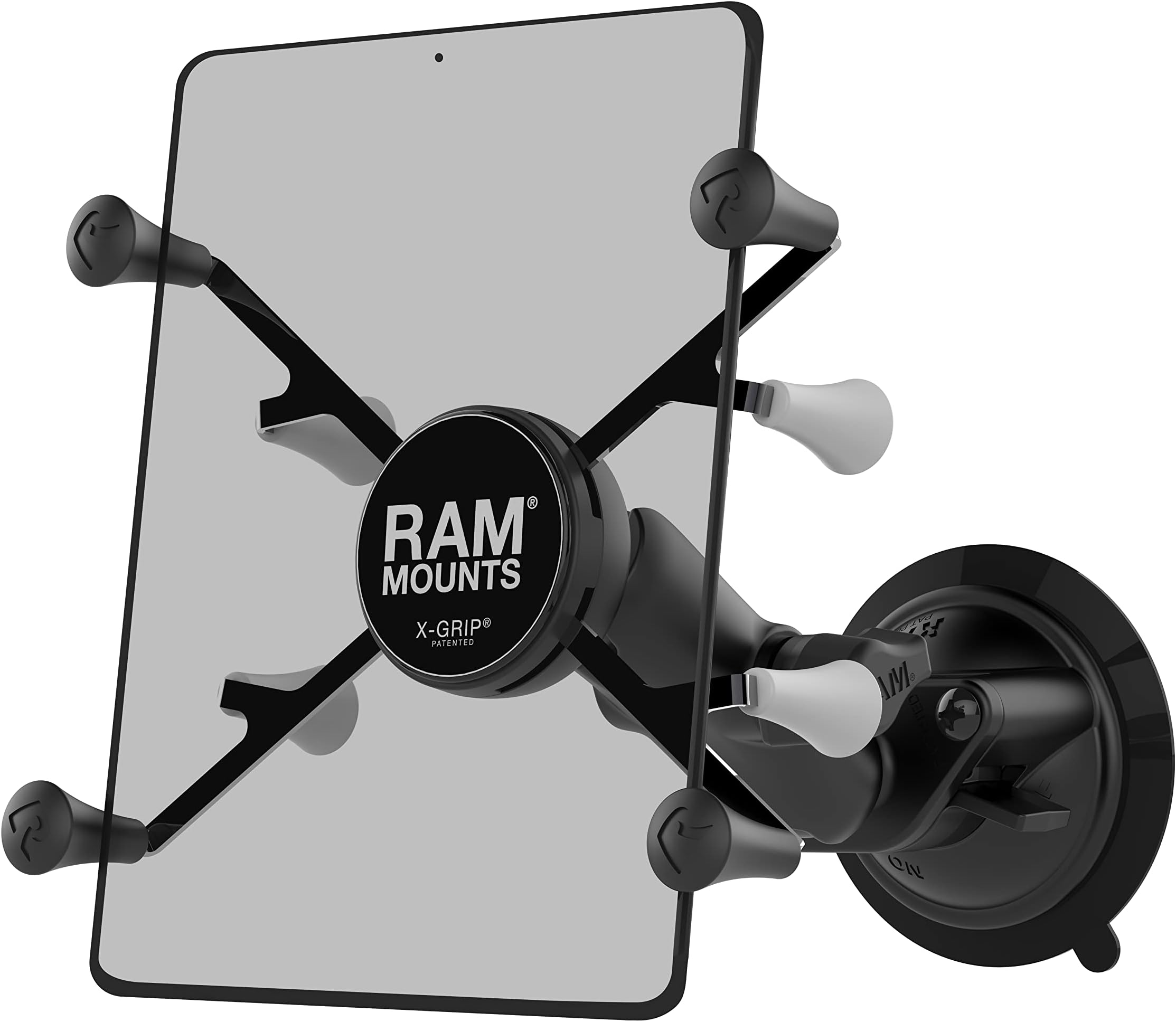 RAM-B-166-UN8U X-Grip with RAM Twist-Lock Suction Cup Mount for 7"-8" Tablets with Medium Arm for Vehicle Windshields