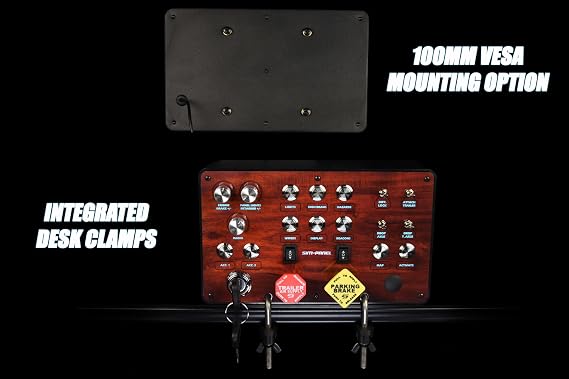 Sim-Panel Classic 2 Button Box for ATS/ETS2 (American Truck Simulator/Euro Truck Simulator) (Premium Woodgrain Finish)