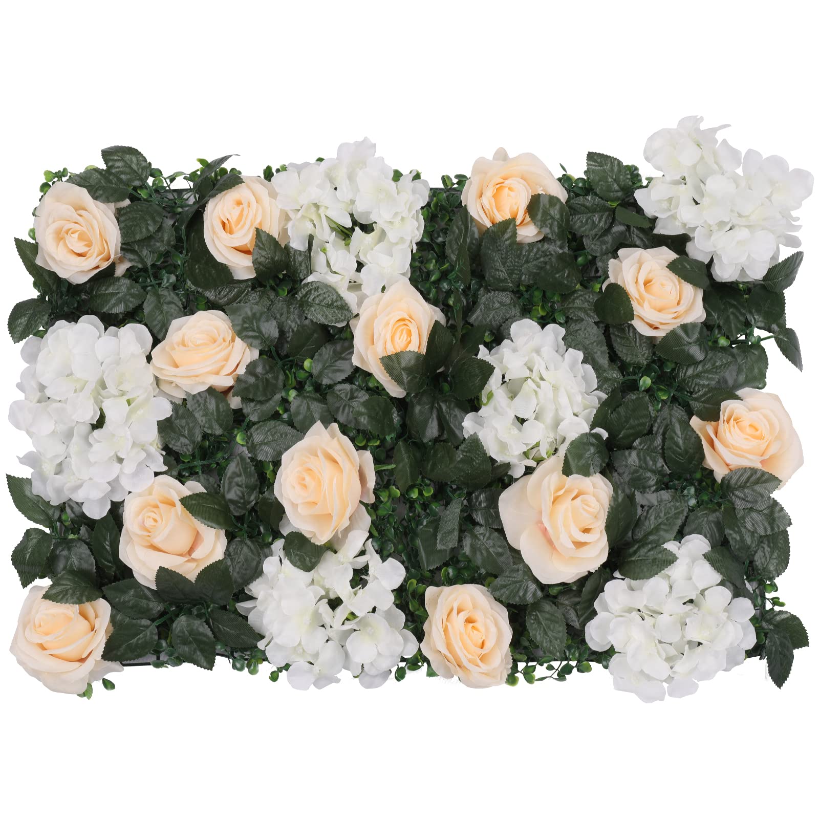 Artificial Flowers Wall Panels, Champagne Roses, White Jasmine, 1pc — image 1