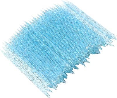 100pcs Nail Care Cuticle Pusher Dead Skin Removal Manicure Pedicure Cuticle Cleaning Sticks (Blue)