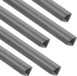 85in Corner Cable Concealer, One-Cord Corner Duct, Paintable Corner Cord Cover, Cable Management Channel for Wall Corner, Floor Baseboard, Ceiling, Grey