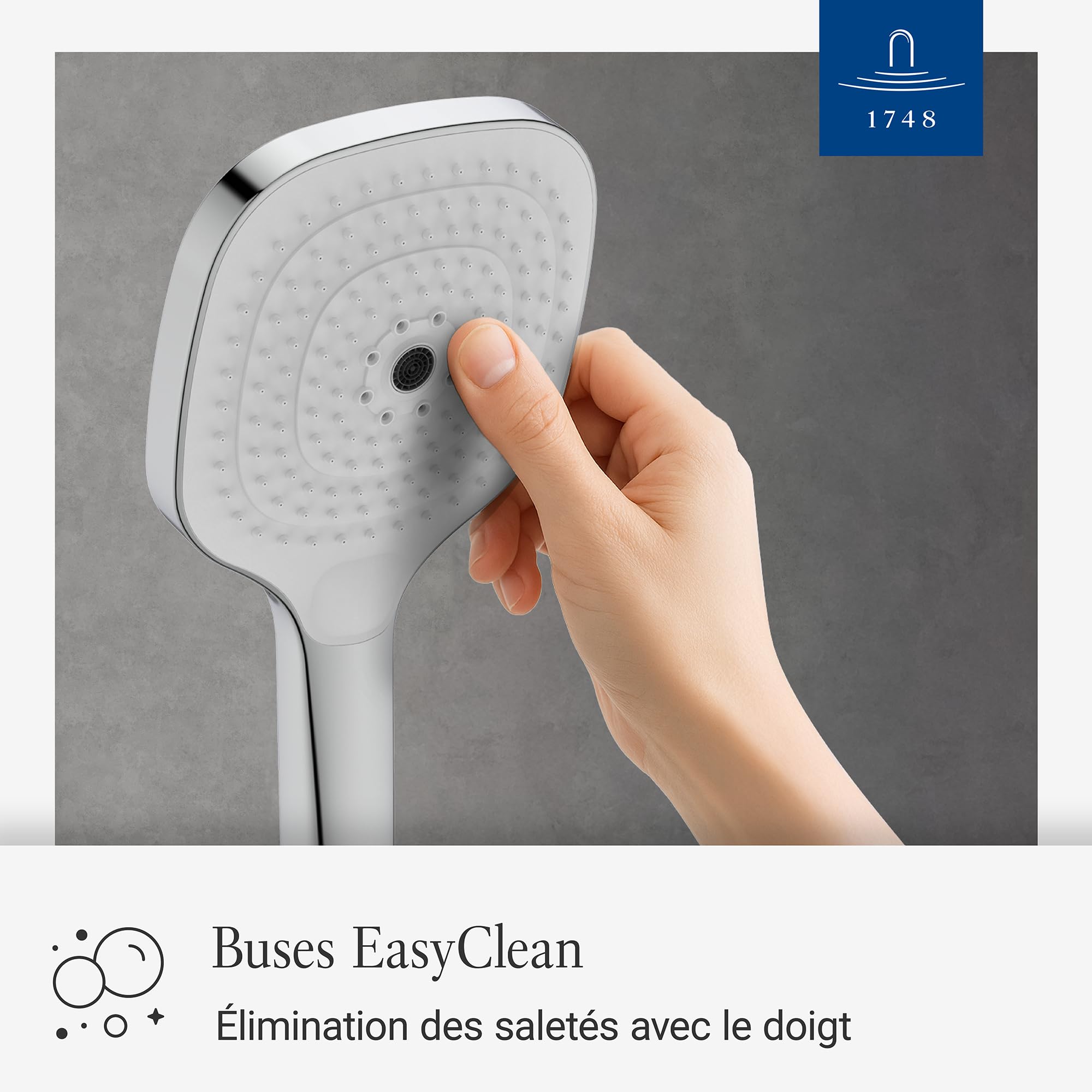 Villeroy & Boch Elody système de douche, complet avec thermostat – Chrome