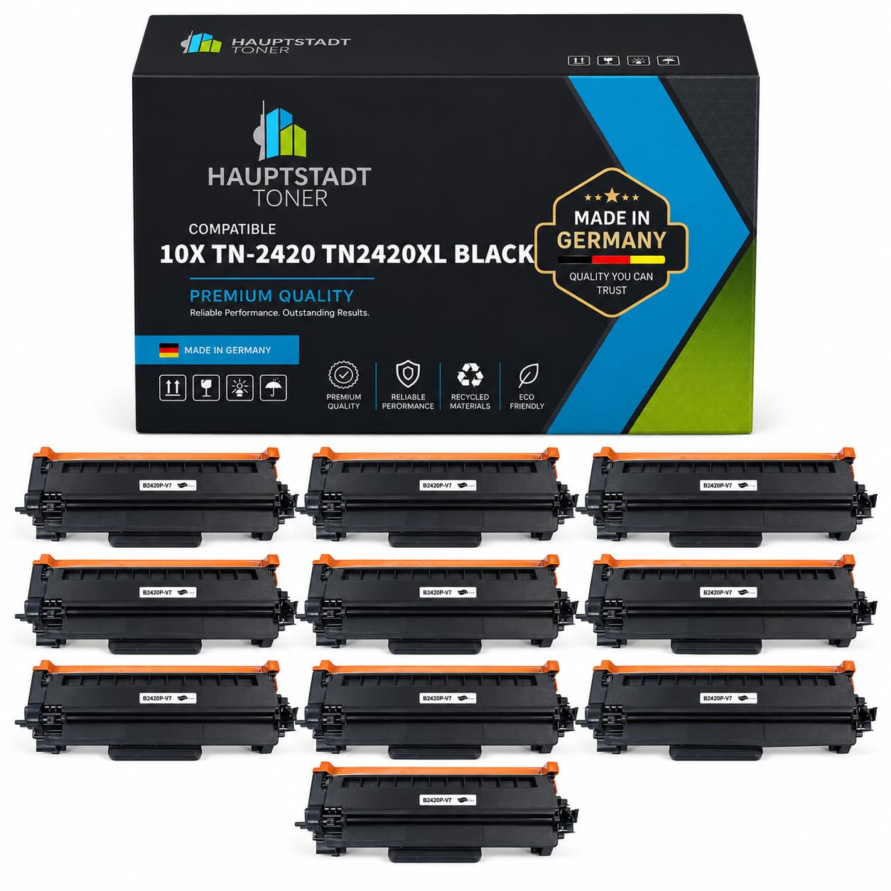 TN2420 TN-2420 Toner MFC L2710DW TN 2420 TN2410 TN-2410 10X Nero