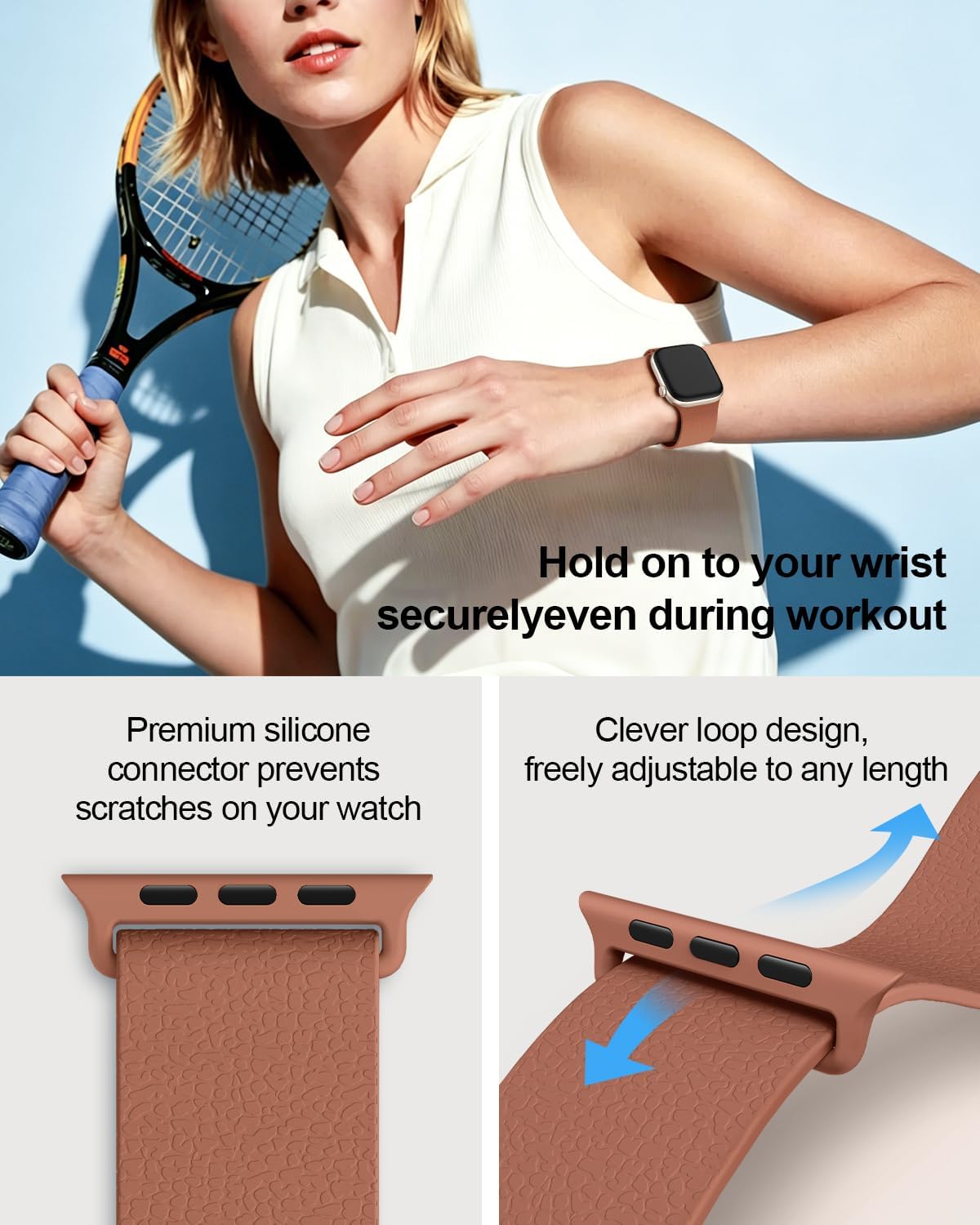 Magnetic Silicone Band for Apple Watch Bands 38mm 40mm 41mm 42mm Women Men image 4