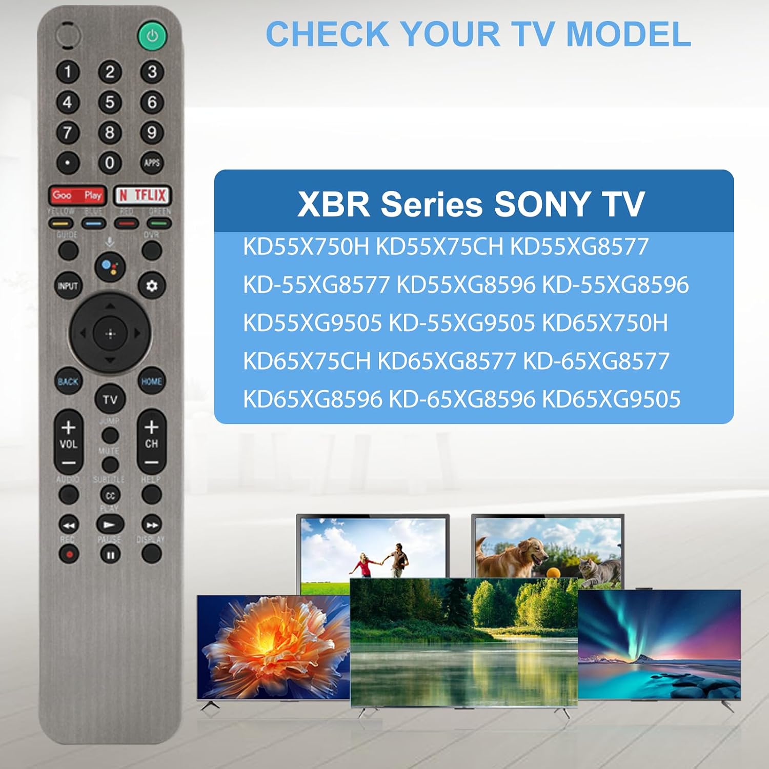 RMF-TX600U Voice Remote for Sony TV Remote Replacement, for Bravia TV Voice Remote, RMF-TX600U Voice Remote Control for Sony Smart TV XBR/KD/XR Series X75CH X750H A9S