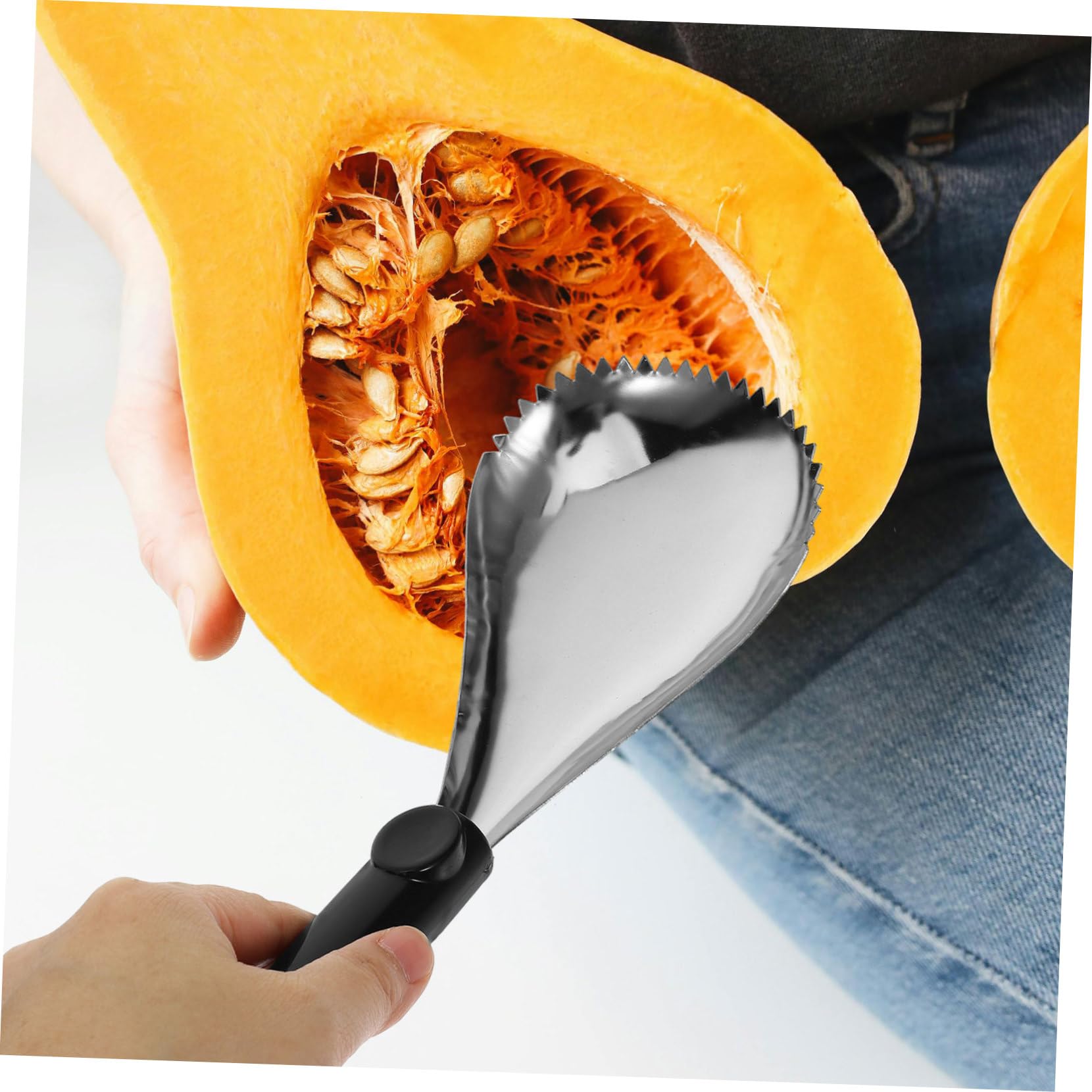 Ciieeo 4 Sätze Kürbisschaufel Orange Löffel Zum Schnitzen Von Kürbissen Kochgeräte Obstschaber Ananasentkerner Küchenkernschaufel Grapefruit-schöpfer Corer Rostfreier Stahl 2 Stück * 4