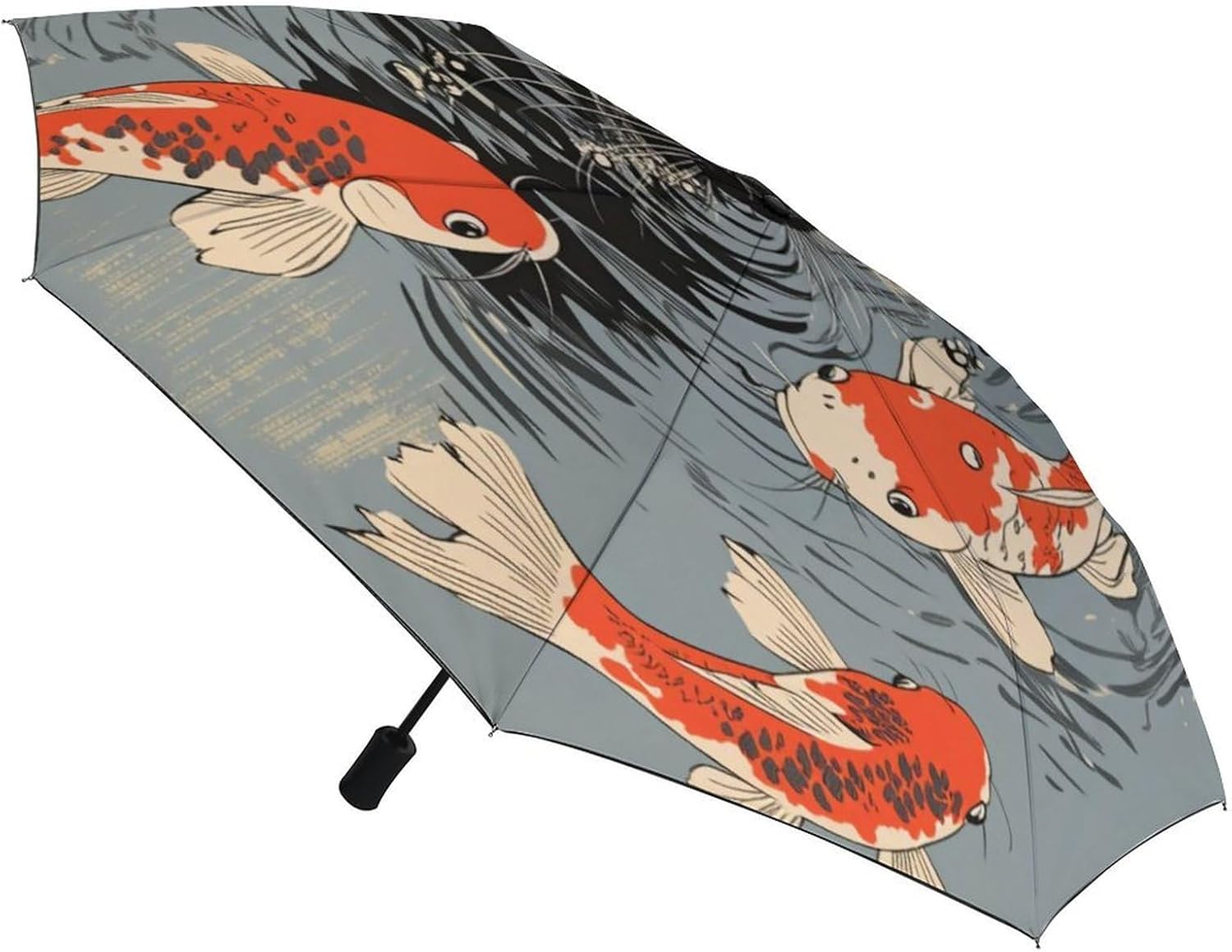 Yorkie in Mountain Path Automatic Travel Umbrella Windproof Compact, Lightweight Auto Open Close Rain & Sun Umbrella with UV Protection