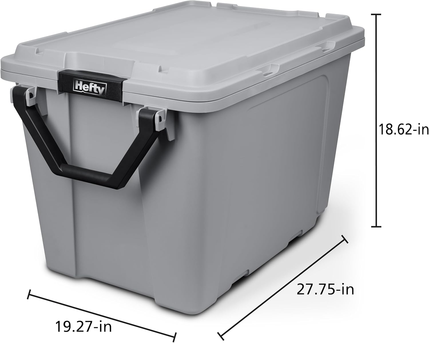 Hefty MAX Pro 28 Gal Wheeled Storage Containers with Lids, 4 Pack Heavy-Duty Plastic Rolling Totes with Secure Latch Handles, Stackable Utility Cartons for Garage, Moving, Storage, Basement & Outdoor