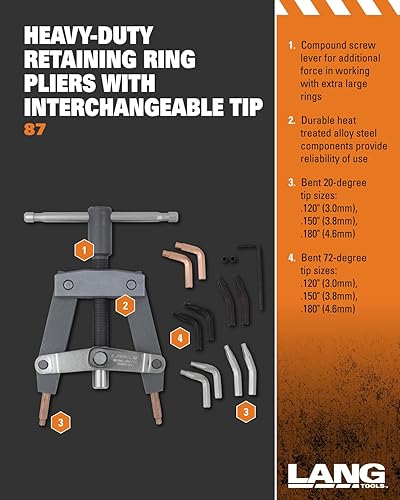 Miniatura 4 de Lang Tools 87, pinzas resistentes con kit de puntas