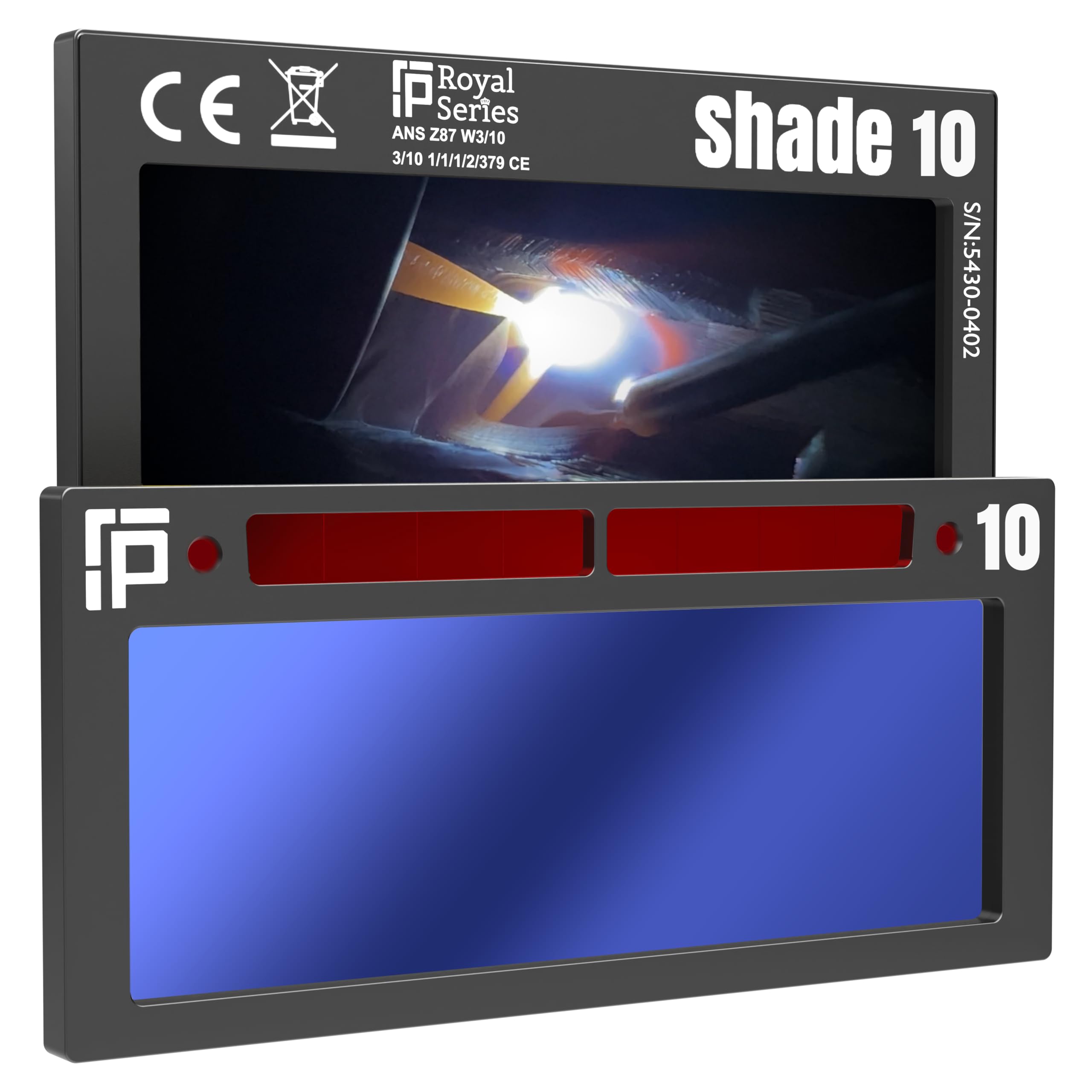 Heir 2.0 | Shade 10 Blue Auto Darkening Welding Lens | 20A TIG Rated