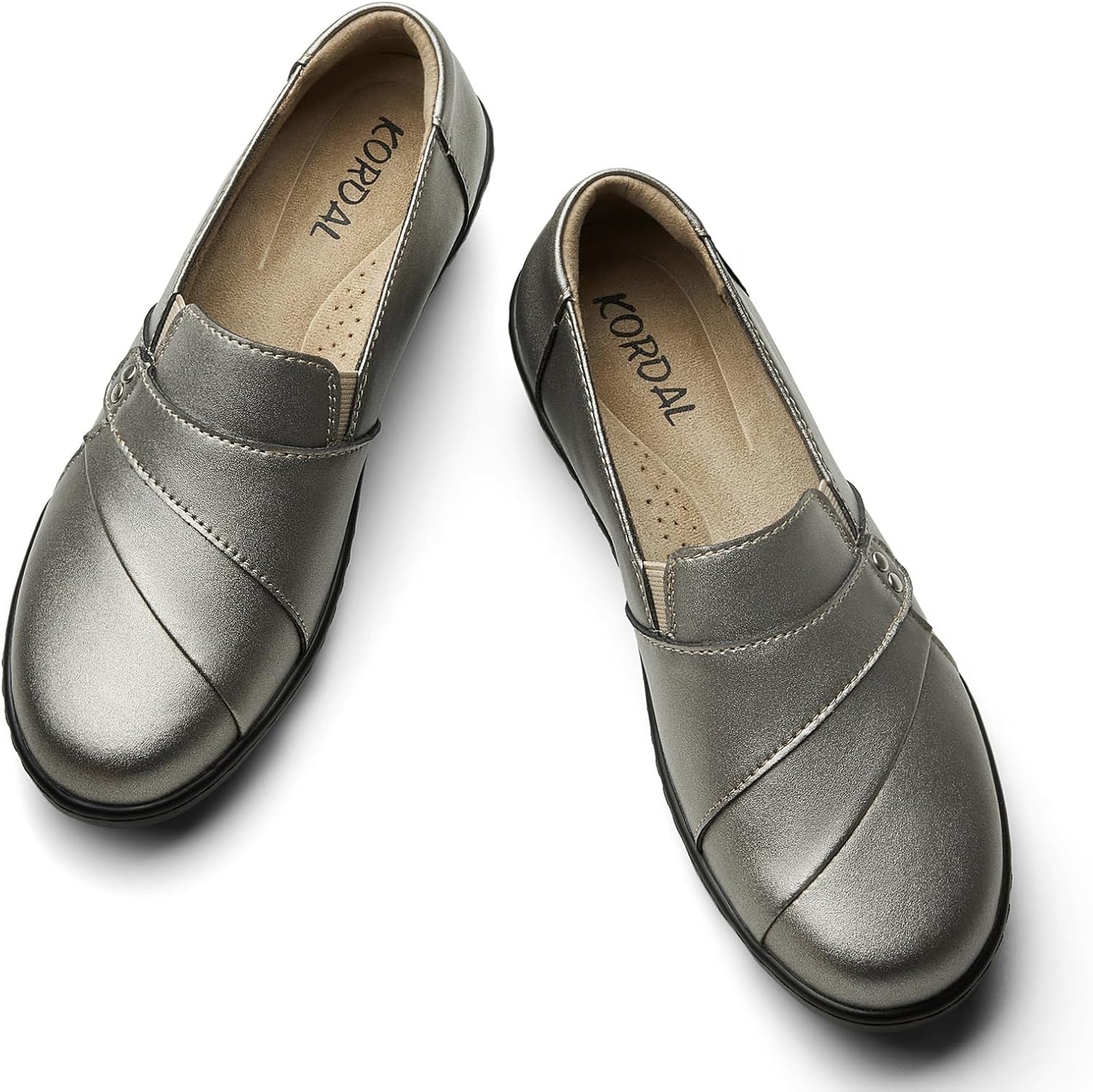 KORDAL Women's Comfortable & Lightweight Leather Loafers Slip-Ons Stylish Business Casual Dress Shoes Work Office Everyday Walking Shoes for Women - Image 8