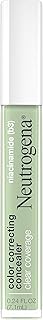 Neutrogena Clear Coverage Color Correcting Lightweight Face Concealer Makeup with Niacinamide & Green Pigment to Help Redu...
