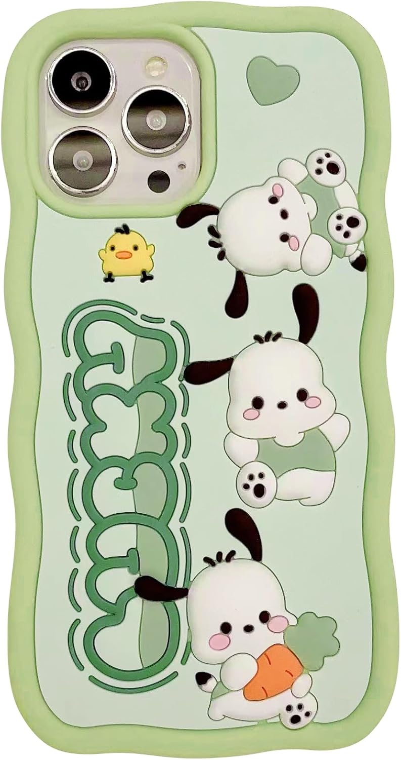 Paokoia Cute Dog Phone Case for iPhone 14,funny Kawaii 3D Silicone Cartoon Cover