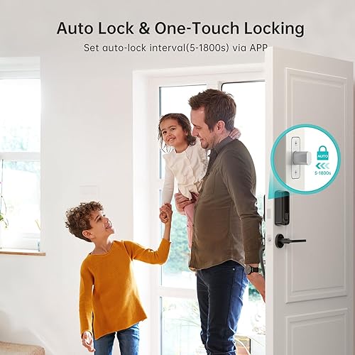 Miniatura 5 de Cerradura inteligente para puerta delantera Hornbill Keyless Entry Fingerbolt - Cerraduras de puerta con teclado electrónico Bluetooth Alexa para