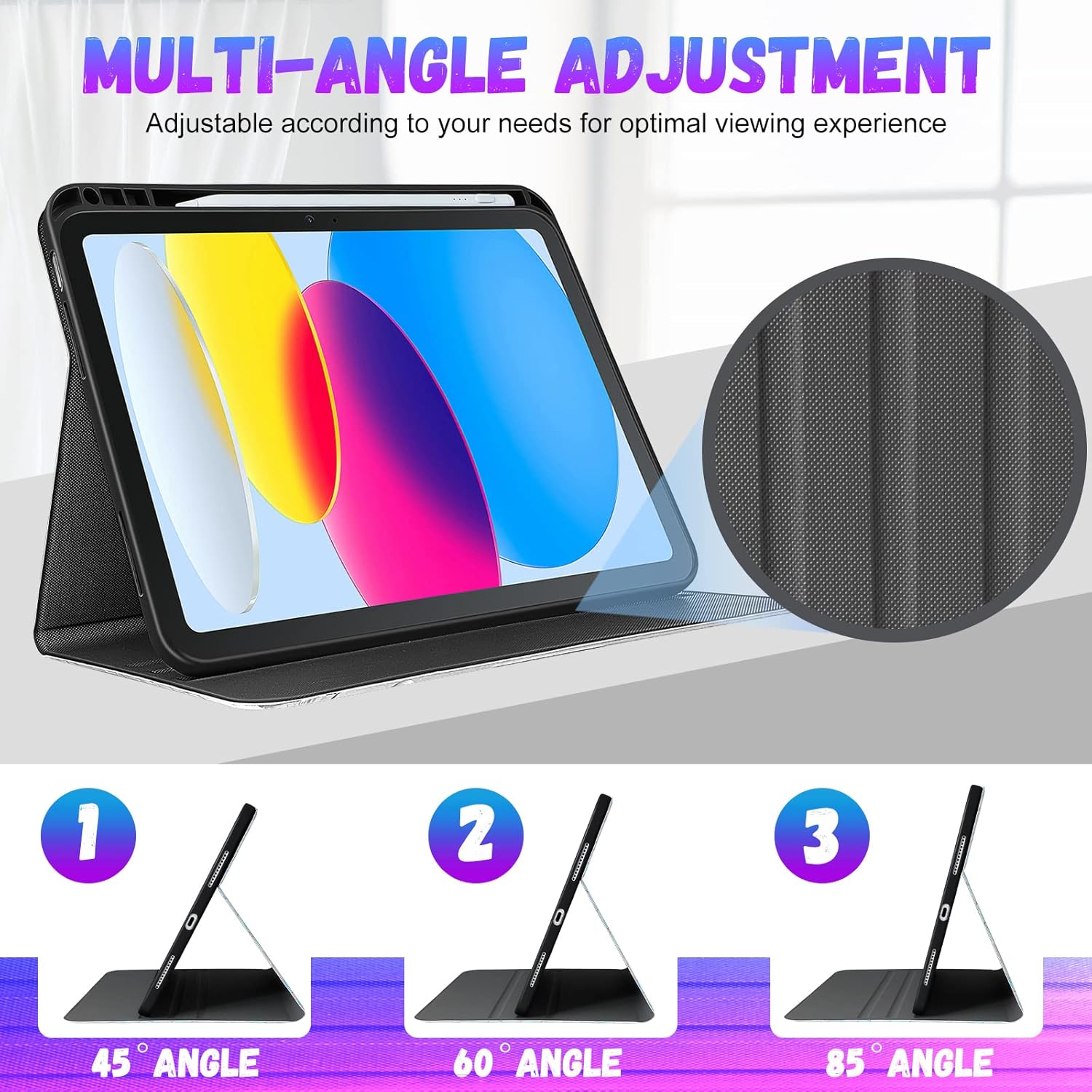 for iPad 10th Generation Case 10.9 Inch, for iPad 11th(A16) 2025 Girls Cute Women Folio Cover with Pencil Holder Blue Butterfly Aesthetic Design Girly Teens Unique Tablet Cases for Apple 10/11 - Image 4