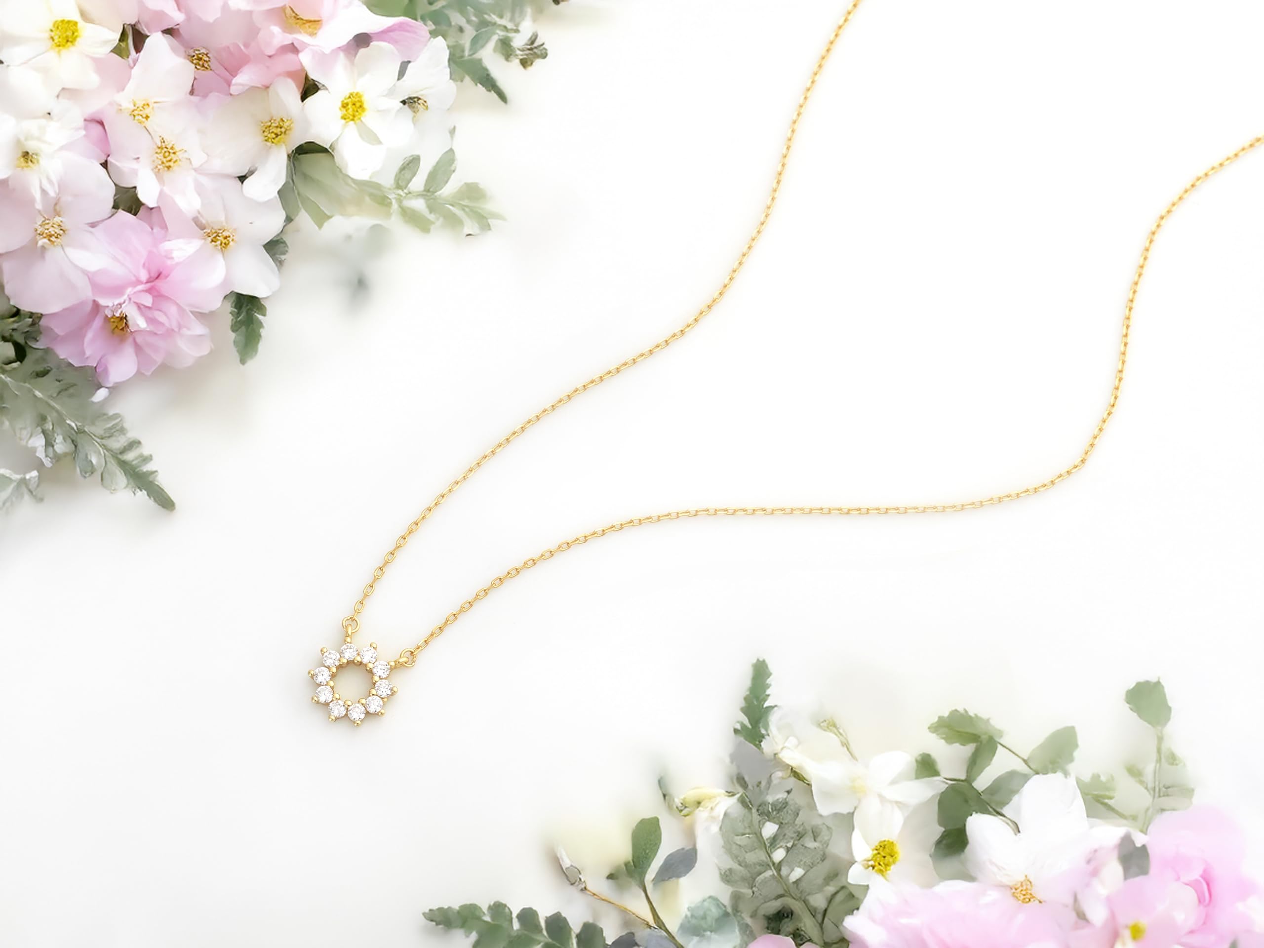 Sofia Milani - Collier pour Femme en Argent 925 - avec Pierre de Zircon - avec Pendentif en Forme de Cercle et Étoile