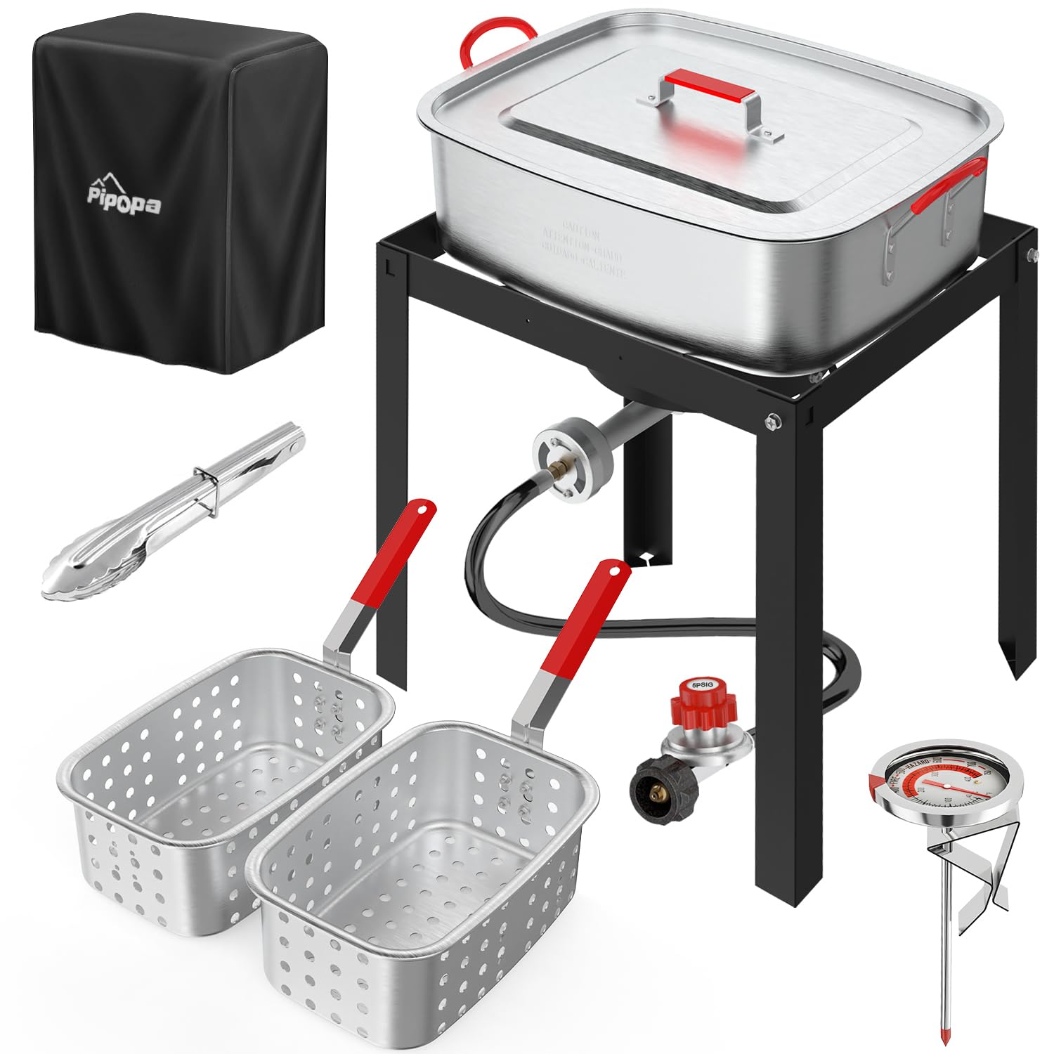 Pipopa 18QT Outdoor Propane Fish Fryer - fryers | Mubboo