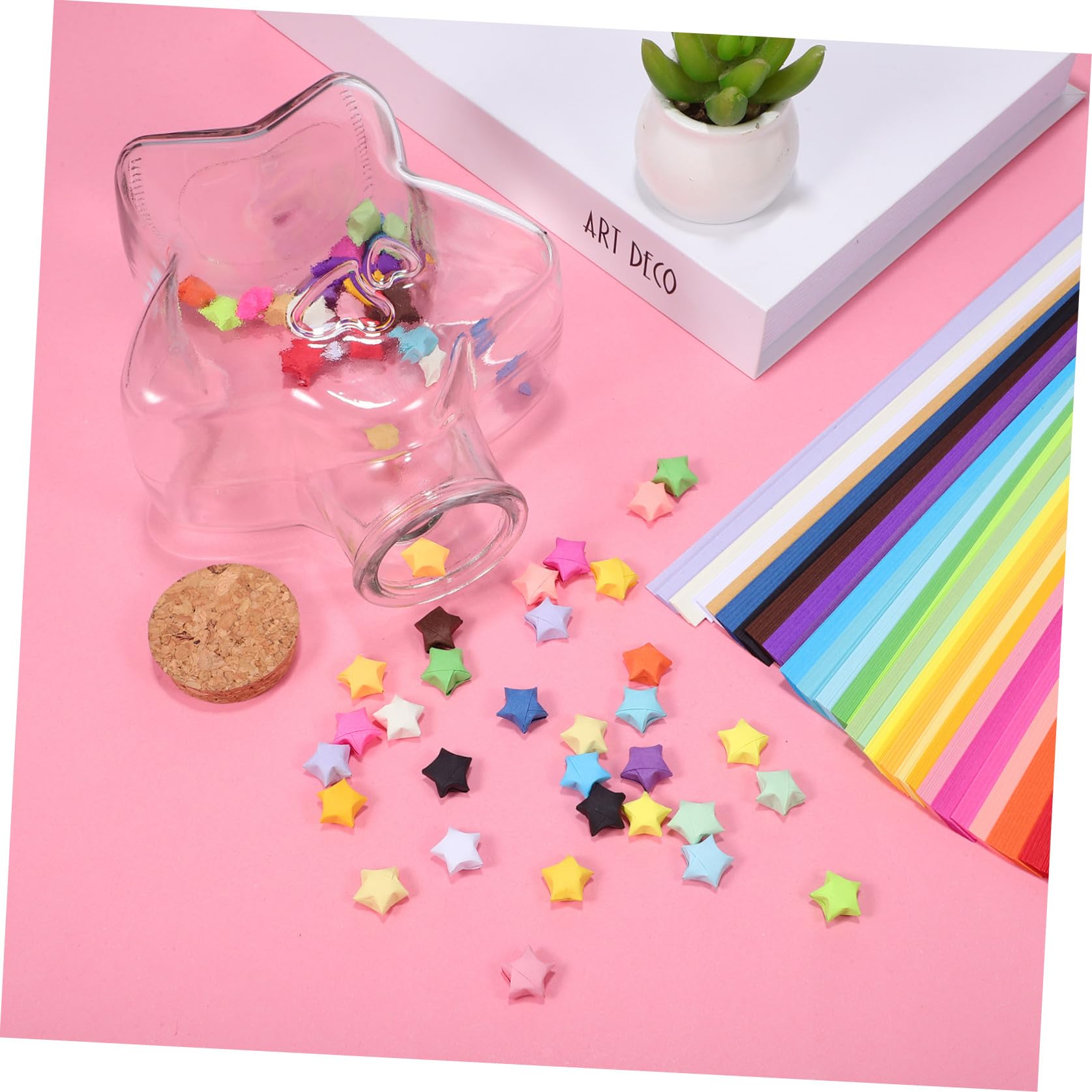 Strisce Carta Origami Stella Colorata 540 Fogli Set Bottiglia