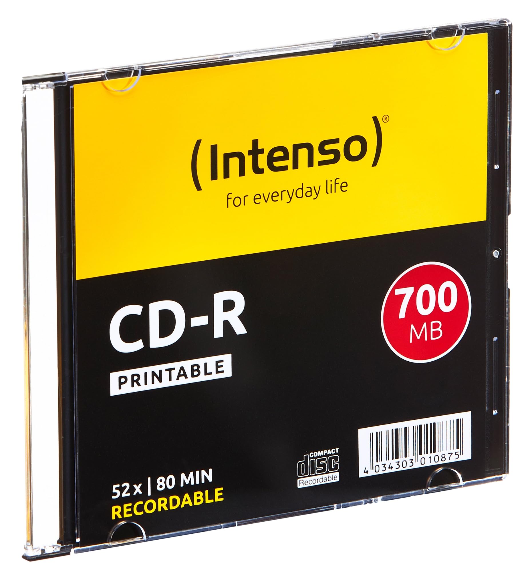 Intenso CD-R 80 700 MB 10 sztuk Slimcase Imprimable