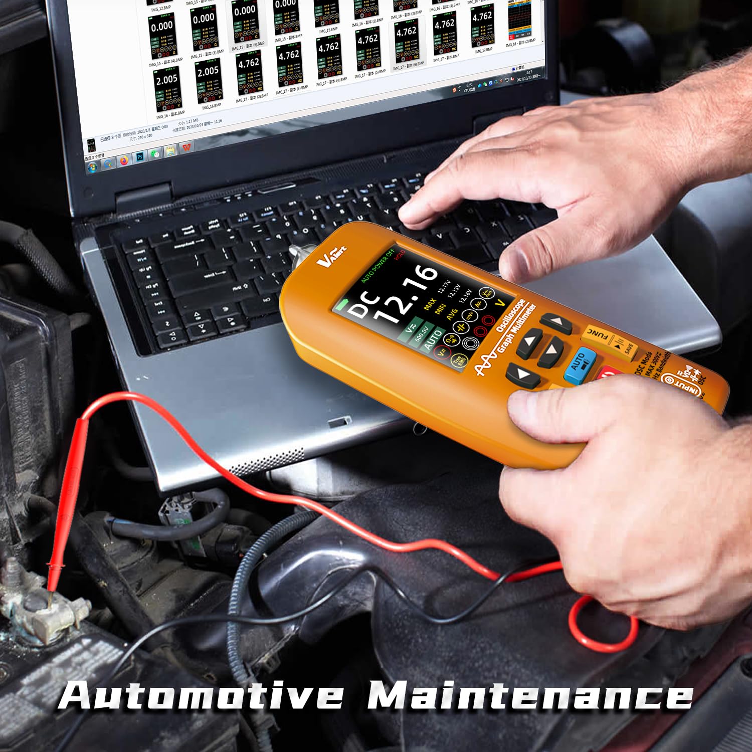 Digitale Oszilloskop Multimeter 10Mhz Bandbreite Tragbare Oszilloskop 48MSa/s 6000 Count Multimeter True RMS Messung Strom Spannung Kontinuität Widerstand Diode NCV Kapazität Datenübertragung