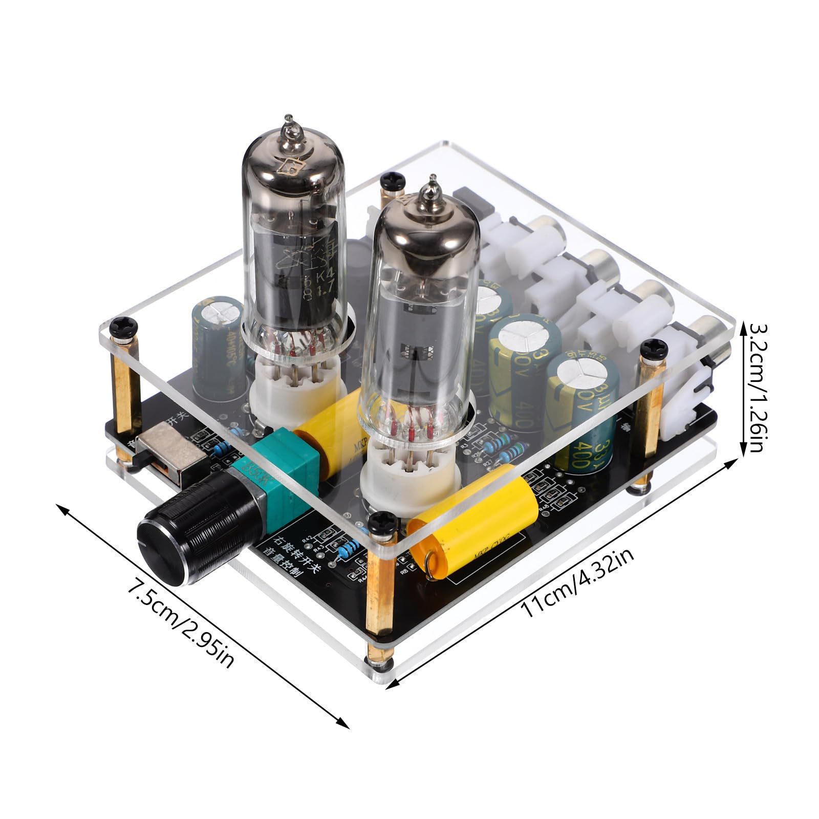 Preamplificatore Valvola Vuoto per Giradischi Phono Amplificatore Valvolare Hifi con Design Facile da Installare per Home Theater e Stereo DIY Migliora Segnale Audio con Suono