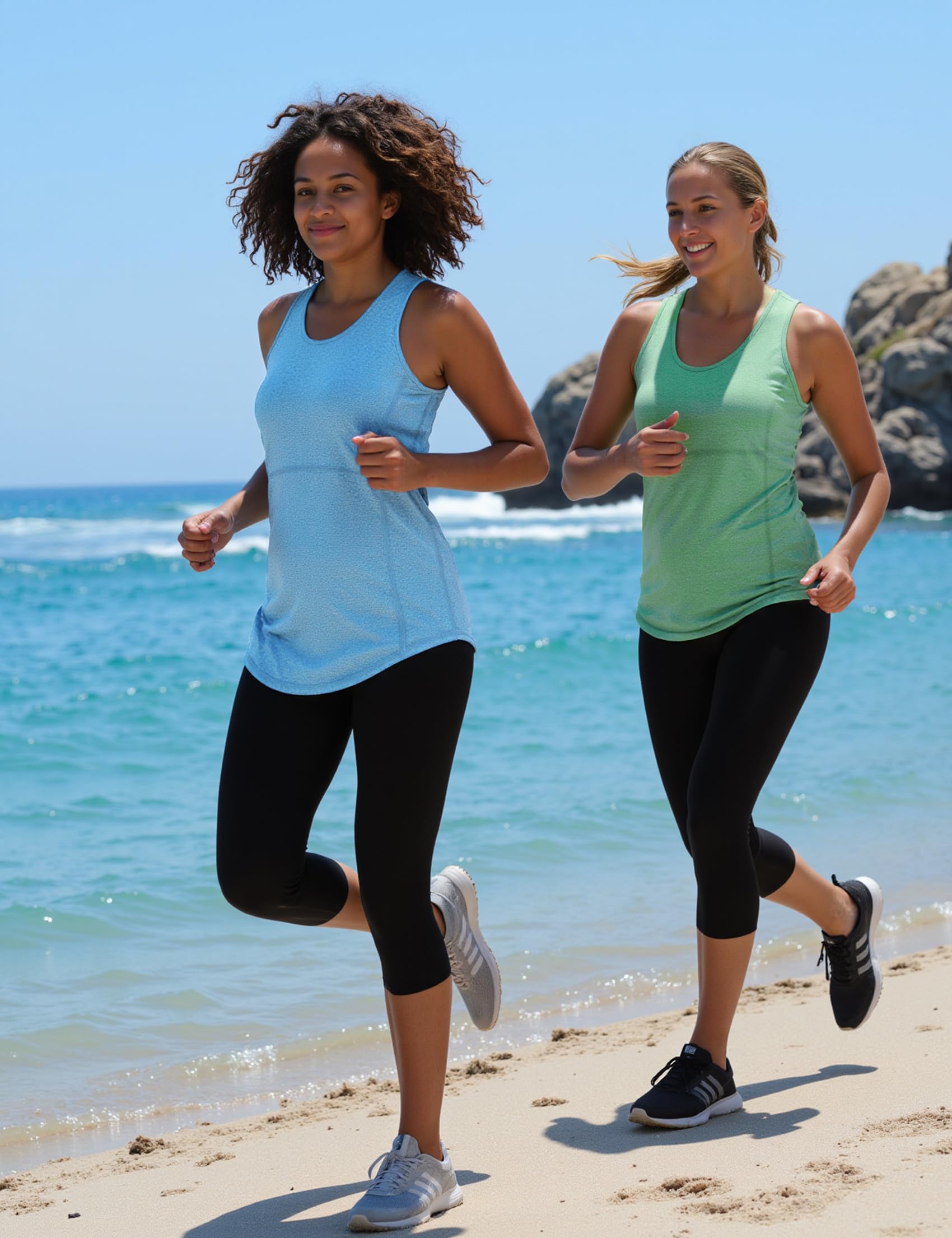 Terecey Camiseta de Tirantes para Mujer Fitness Talla Grande Camisetas de Malla Trasera sin Mangas para Entrenamiento Correr