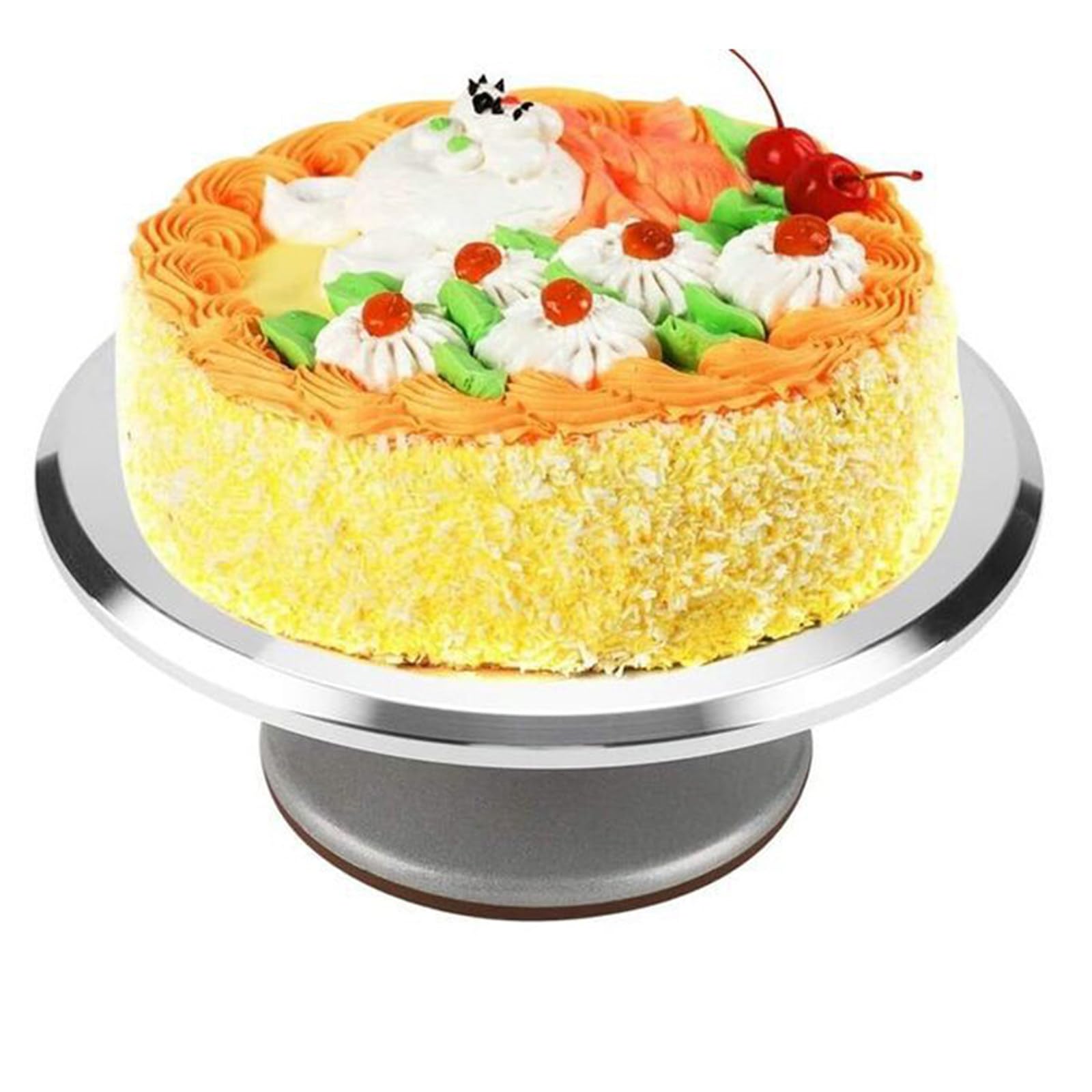 Plato Giratorio De Aluminio De 30 Cm Con Base Antideslizante, RotacióN Suave De 360°, Soporte Profesional Para ReposteríA Y DecoracióN De Pasteles De CumpleañOs, Bodas Y Uso Diario Single-piece