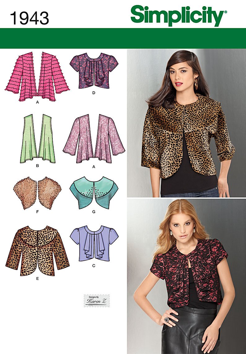 Amazon.com: Simplicity Karen Z Pattern 1943 Misses Knit and