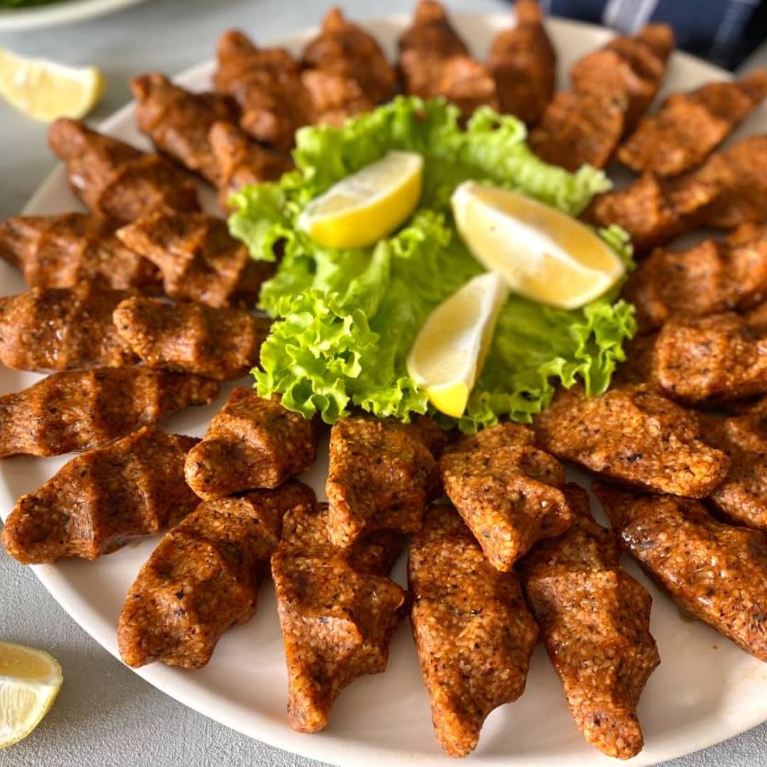 PUFAI Çiğköfte-Set für Fleischzubereitung 500 g 5er Pack Bulgur-Mischung & Würzsaucen