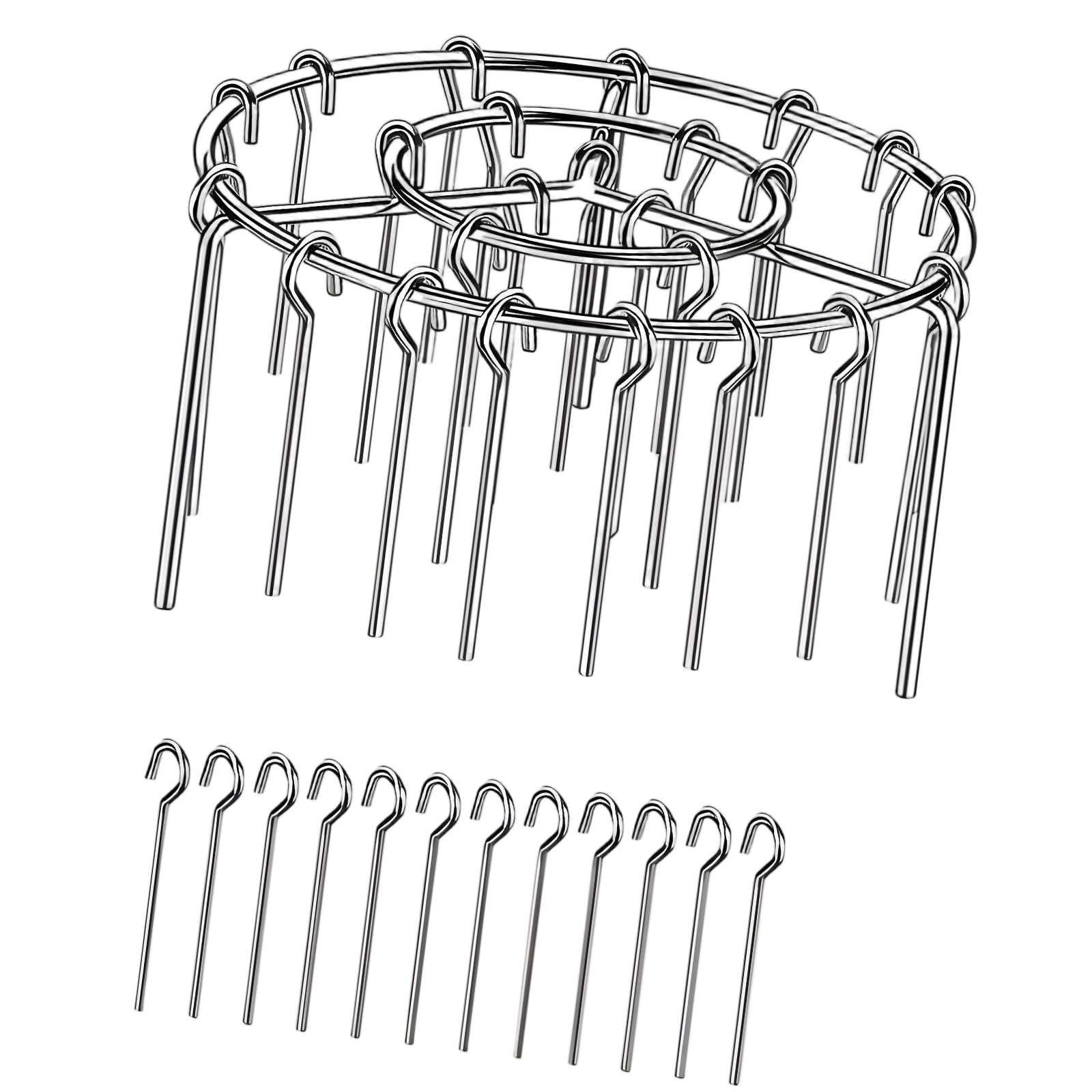Xinsheinelry Multipurpose Stainless Steel Grills Rack Metal Kabob Skewer for Air Fryers Cooking Barbecue Accessories Oven Roasting Rack