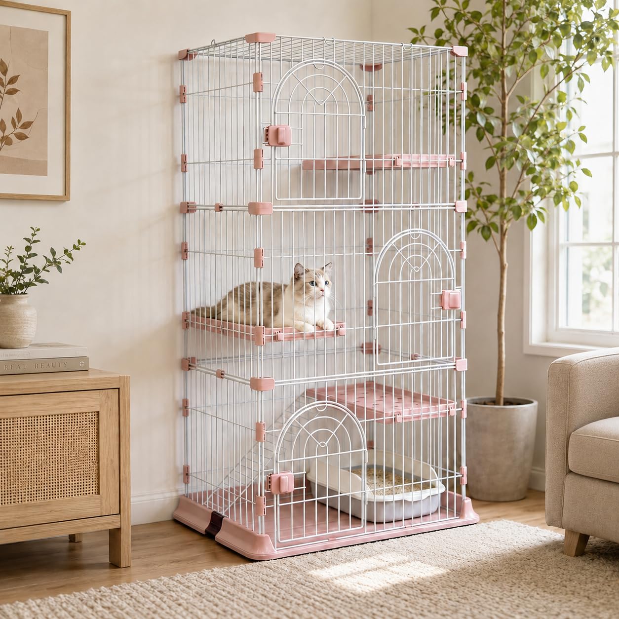 Cat Cage & Playpen - Escape-Proof for Cats & Small Pets -10