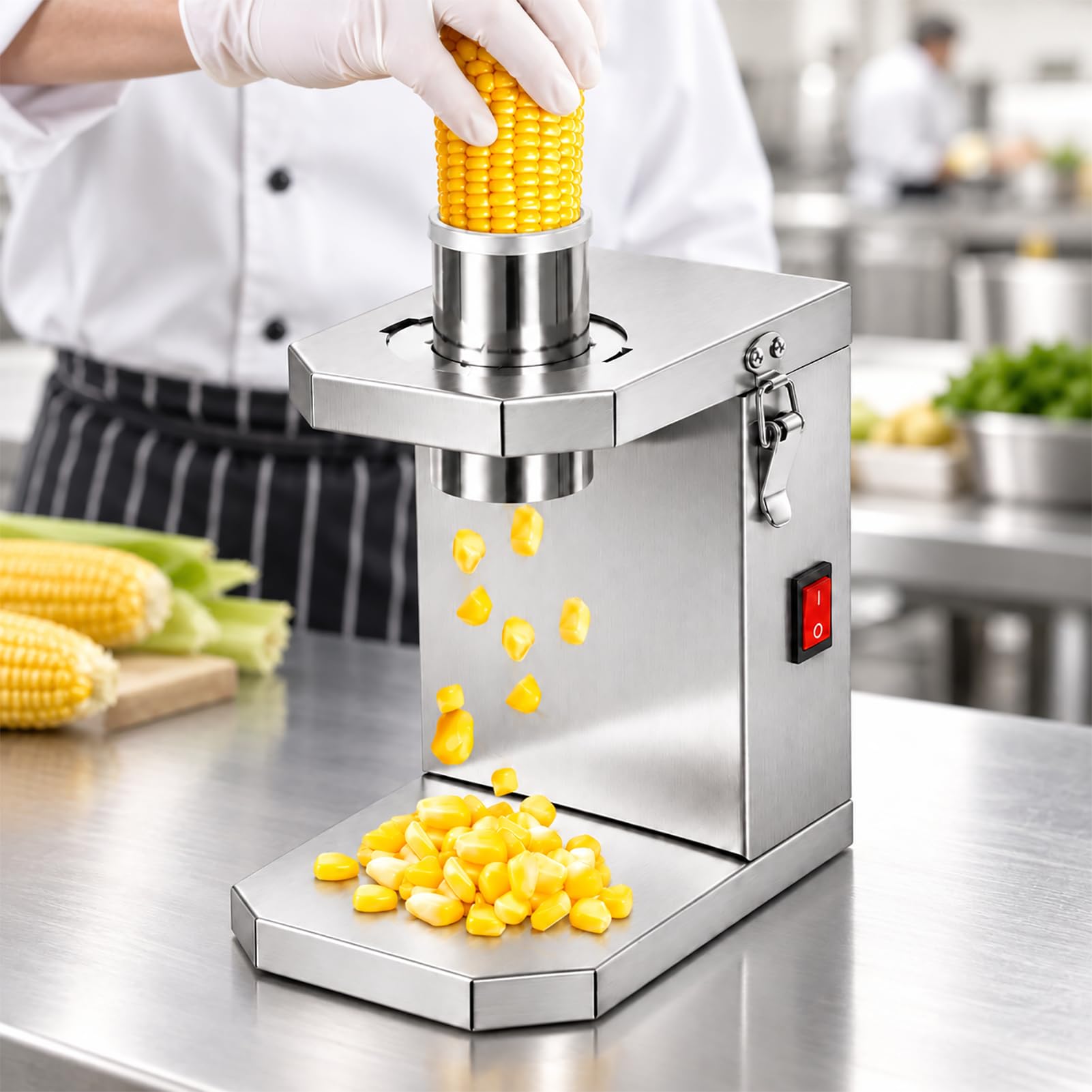 Macchina automatica per sgranare il mais, acciaio inox, 220 V, 40 W