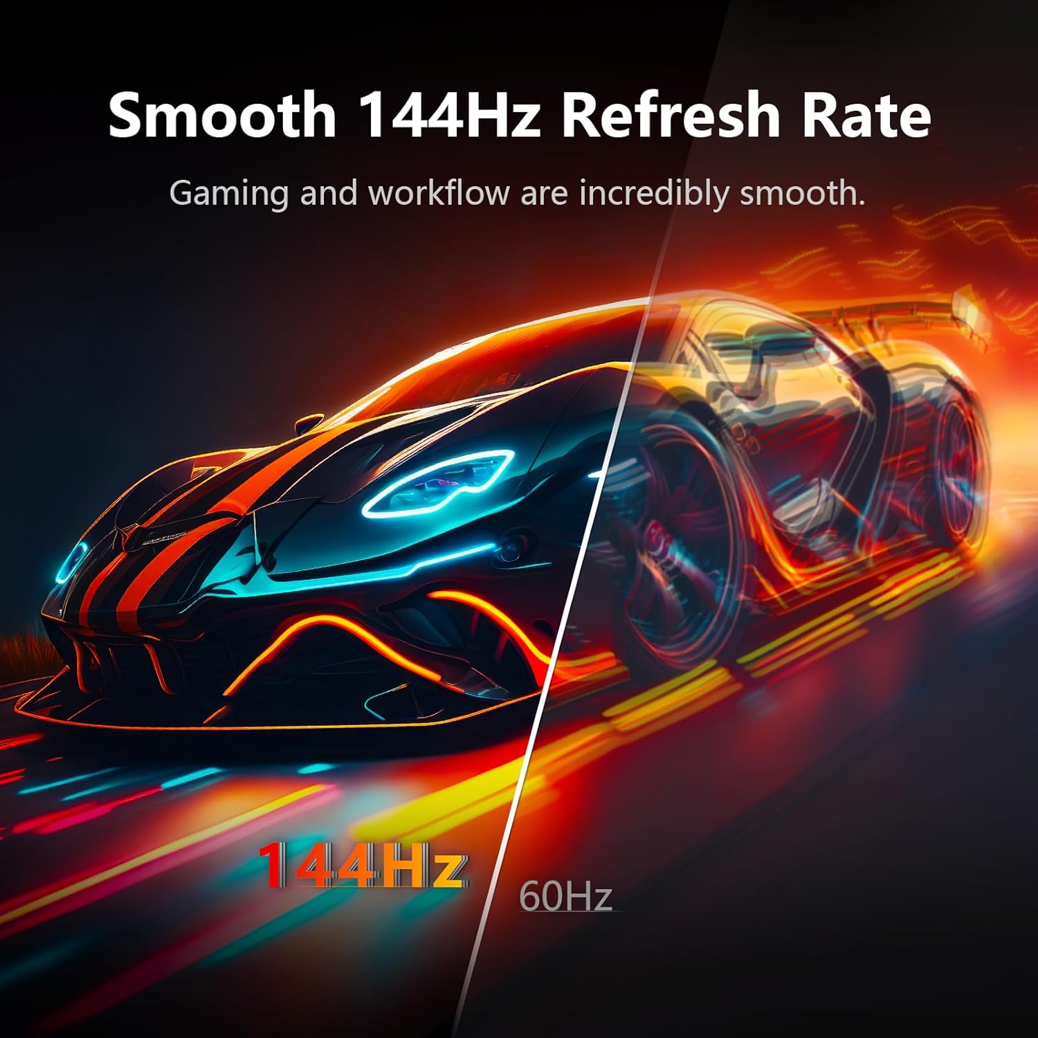 INNOCN 40" WQHD 3440 x 1440P 144Hz Ultrawide Monitor Gaming FreeSync HDR400 21:9 PC Computer IPS Screen Split PIP/PBP for Editing/Gaming, USB C 90W, HDMI, DP, Black