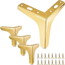 4PCS 5 Inch Gold Metal Furniture Legs Feets Heavy Duty Triangle Chair Legs | DIY Replacement Sofa Feet Metal Table Cabinet Sofa Couch Legs for Furniture