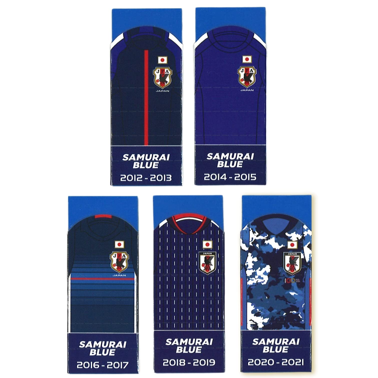 Sakura Creepas Eraser Arch Soccer Football Official Licensed Product Arch Eraser Japan National Ver. Set of 5 Patterns RAF130L1#36 (5) : Office Products