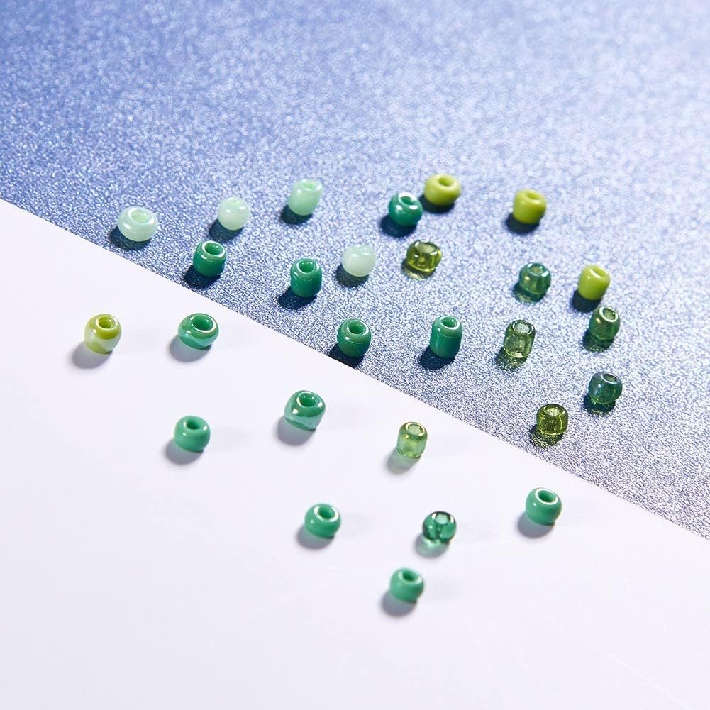 12500pcs 2mm Glass Seed Beads for Jewelry Making Green Tiny Beads Small Craft Bead Round Loose Spacer Bead Kit for Bracelet Earring Hole: 1mm - Image 6