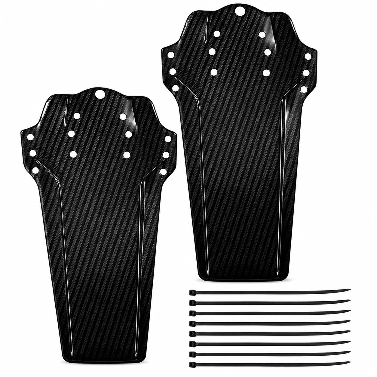 CanQuanSWZX 2PCS Mudguards Mountain Bike, Front and Rear Bike Mud Guards with Flexible Splash Protection, Lightweight Durable Bike Mudguard Set, MTB Mudguards for Mountain and Road Bikes