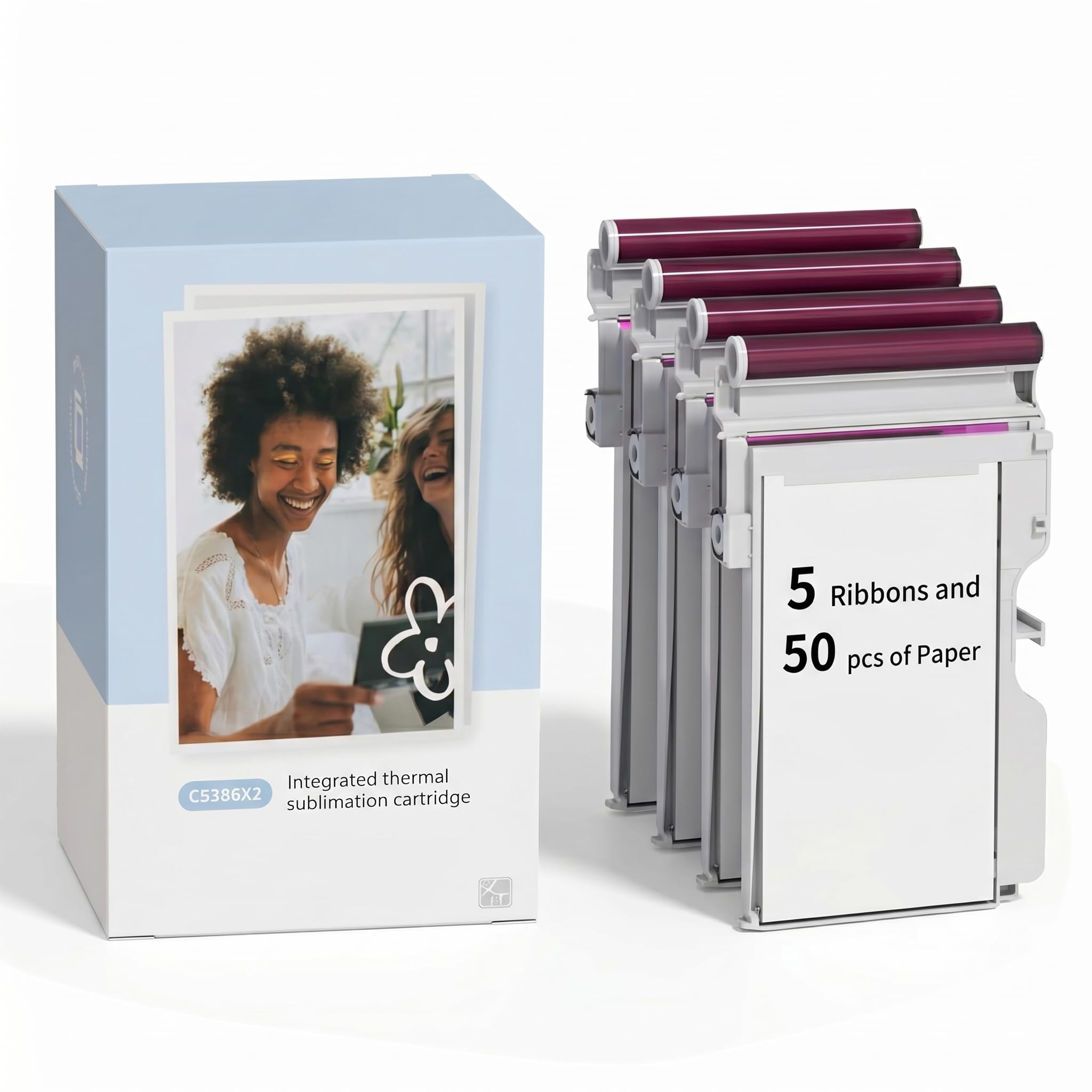 HPRT Einteiliges Fotopapierband für HPRT CP2100 Telefon-Drucker (50 Blatt)