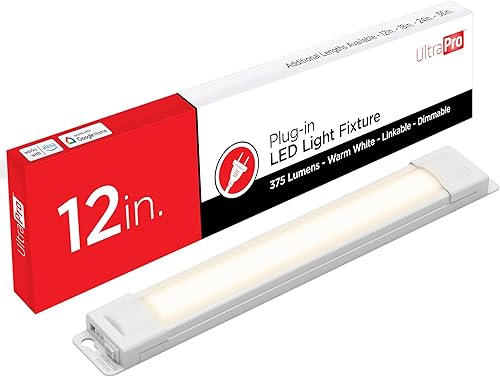 Miniatura 9 de UltraPro Luces LED Enlazables de 36 pulgadas para Debajo del Gabinete con Enchufe, Alto/Bajo/Apagado, Luz Blanca Cálida (2700K), Iluminación LED