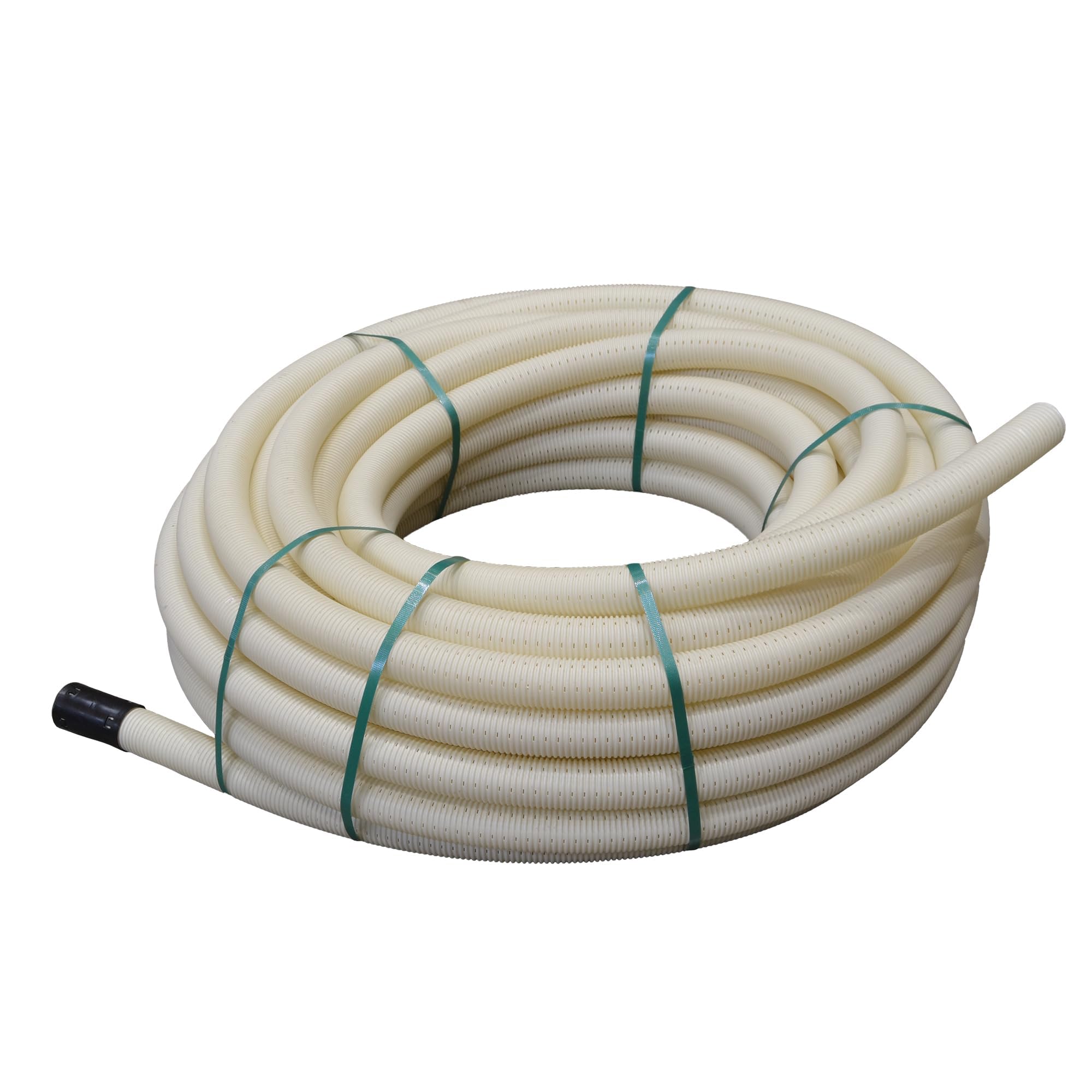 Jardibric - Drain Perforé 100 mm 25 m - Drain Agricole Annulaire - Tuyau Drainage Eau Pluie