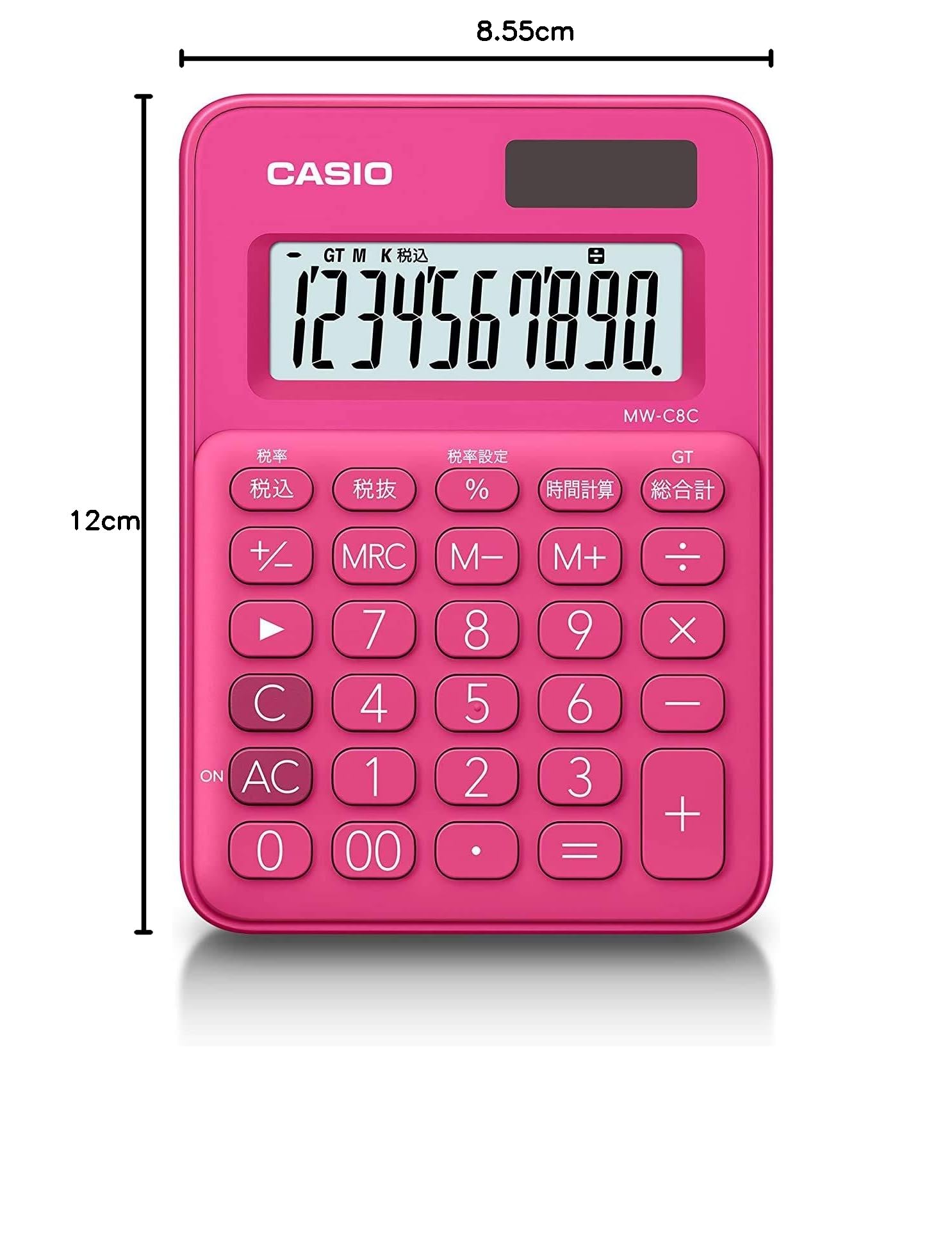 Amazon.co.jp: カシオ カラフル電卓 ビビッドピンク 10桁