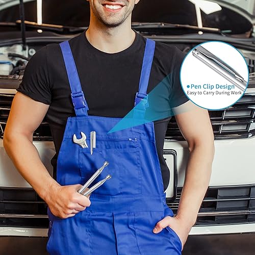 Miniatura 4 de 1 Pieza Herramienta de Recogida Magnética Telescópica de 3.5 Libras, con Diseño de Clip para Bolígrafo, Varilla Magnética Extensible de 5.1" a 25.4"