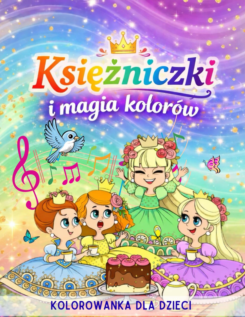 Kolorowanka dla Dzieci 4–8 Lat - Księżniczki i Magia Kolorów: 80 bajkowych stron do kolorowania | Księżniczki, zamki, magia i kreatywna zabawa dla dziewczynek