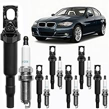 HQPASFY Ignition Coil Packs & Spark Plugs (Set of 6) Compatible with 2006-2013 BMW 328i/530i/X3/X5/128i/325xi/330i/330xi/525xi/528i/530xi 3.0L Replaces# 0221504470, UF592